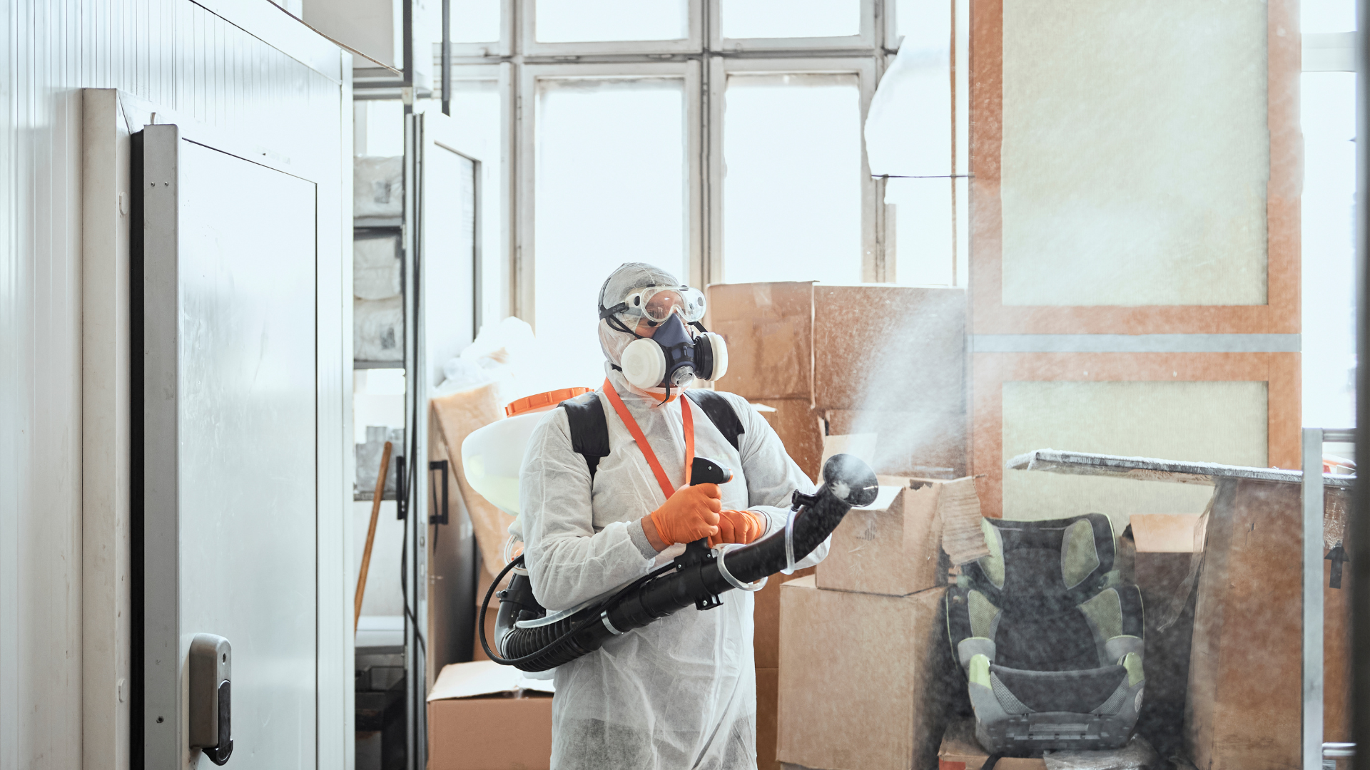Equipo de Pestoff realizando Desinsectación en una bodega industrial en Santiago